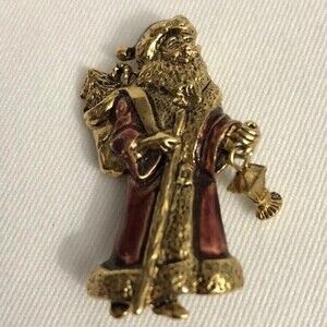 Gorgeous Vintage Style Santa Pin